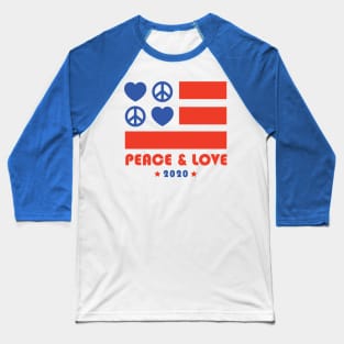 Peace & Love 2020 Election Baseball T-Shirt